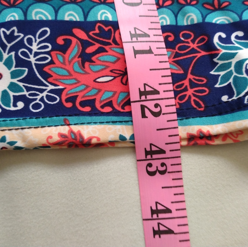 Pink with blue floral design maxi skirt - Picture 5 of 5
